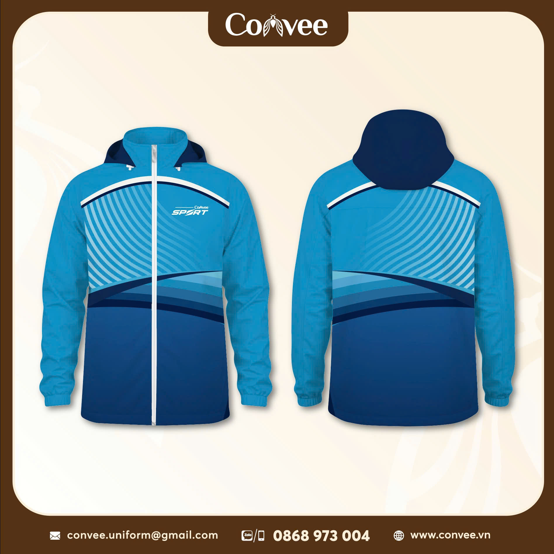 ÁO KHOÁC ĐỒNG PHỤC 3D - CONVEE SPORT 03